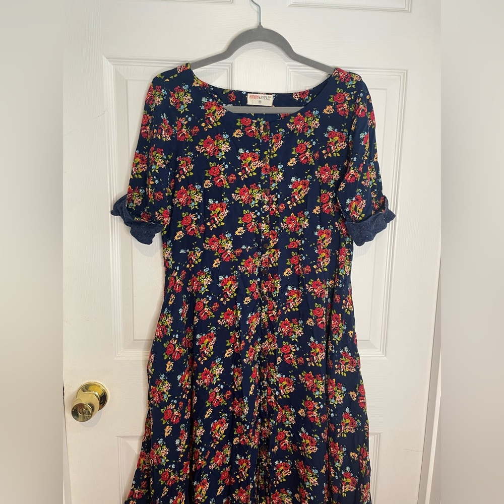 BOMBAY PAISLEY - BOHO ASYMMETRICAL HEM DRESS - Picture 2 of 10